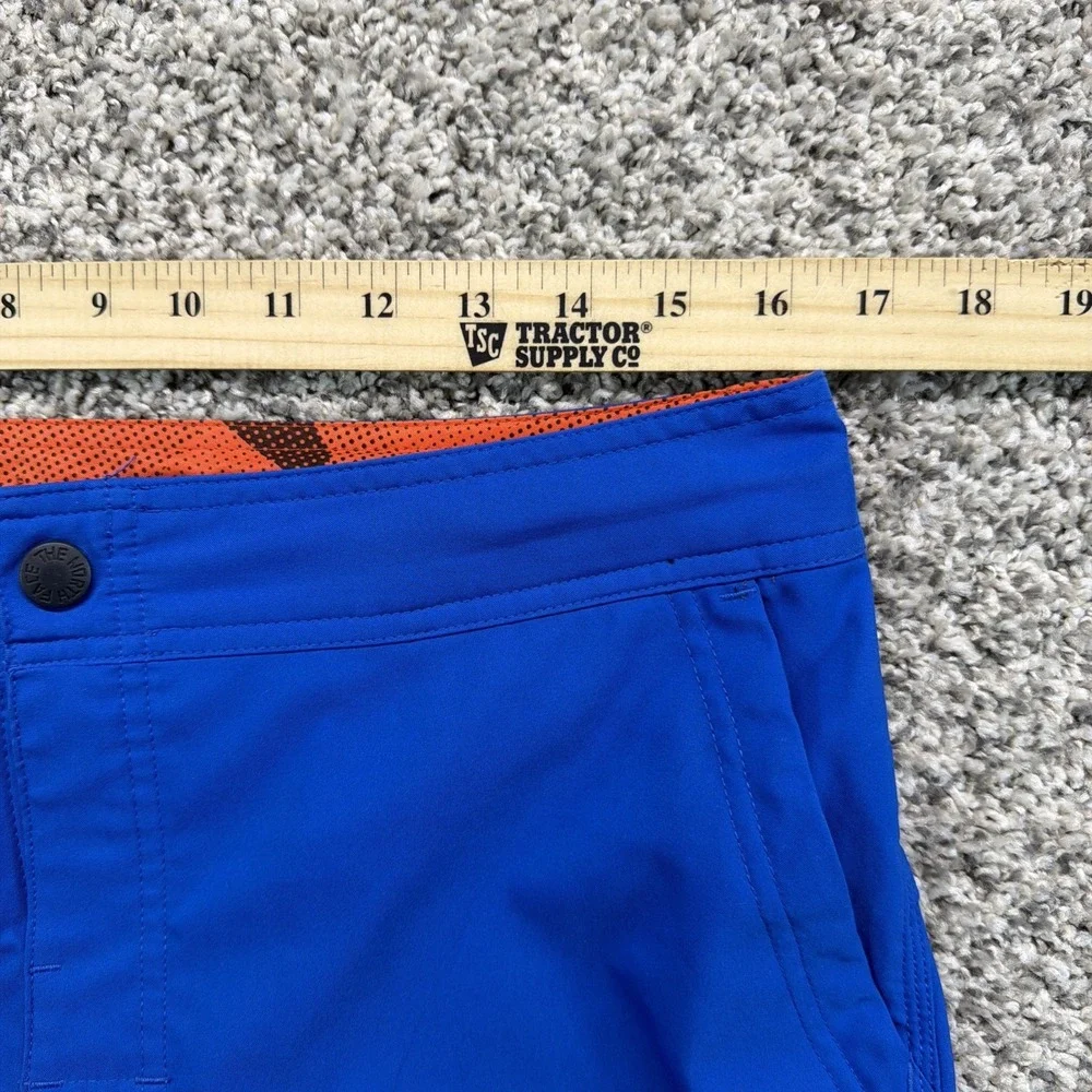 The North Face Blue Board Shorts Swim Trunks Mens Size 32‎ Zip Pocket